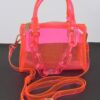 Transparent Mini Duffle Bag with Acrylic Chain