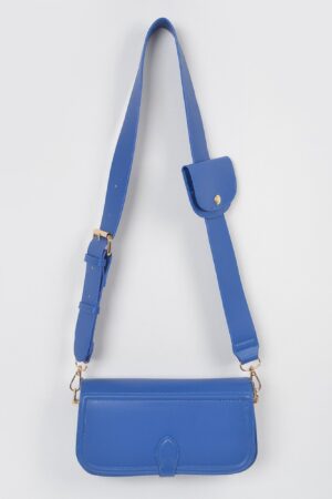 Faux Leather Crossbody Bag with Matching Mini Pouch