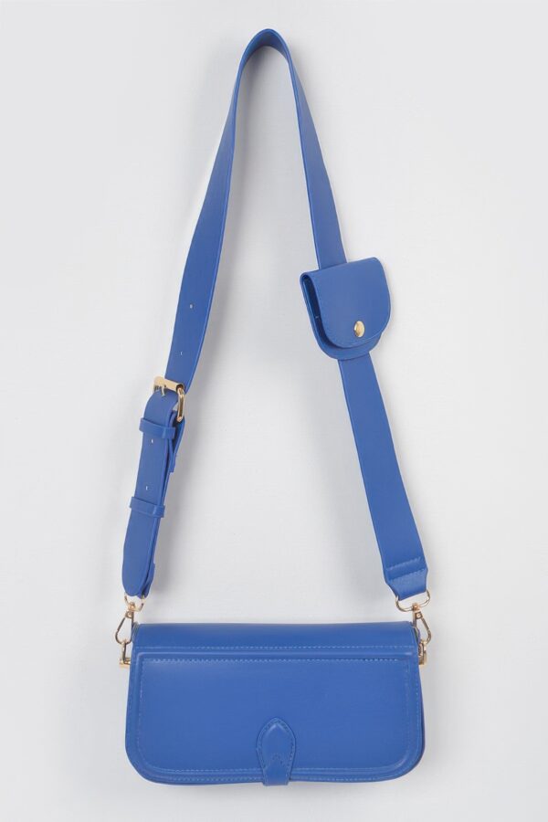 Faux Leather Crossbody Bag with Matching Mini Pouch