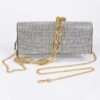 Clear Rhinestone Bag with Link Chain Strap