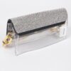 Clear Rhinestone Bag with Link Chain Strap
