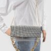 Clear Rhinestone Bag with Link Chain Strap