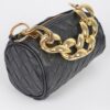 Braided Crossbody Bag with Oversized Chain Accent
