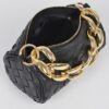 Braided Crossbody Bag with Oversized Chain Accent