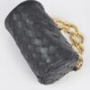 Braided Crossbody Bag with Oversized Chain Accent