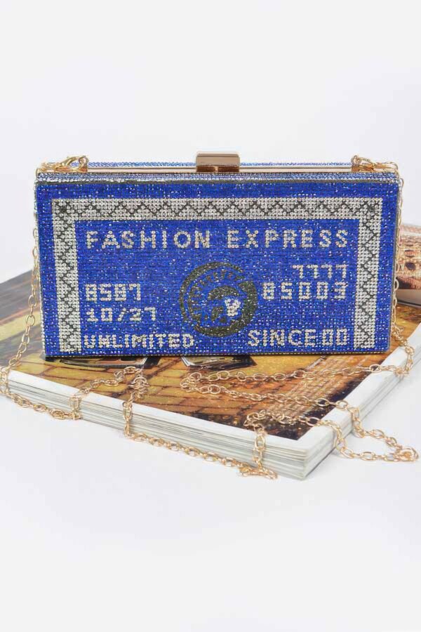 Rhinestone Credit Card Clutch – Compact Sparkle Bag