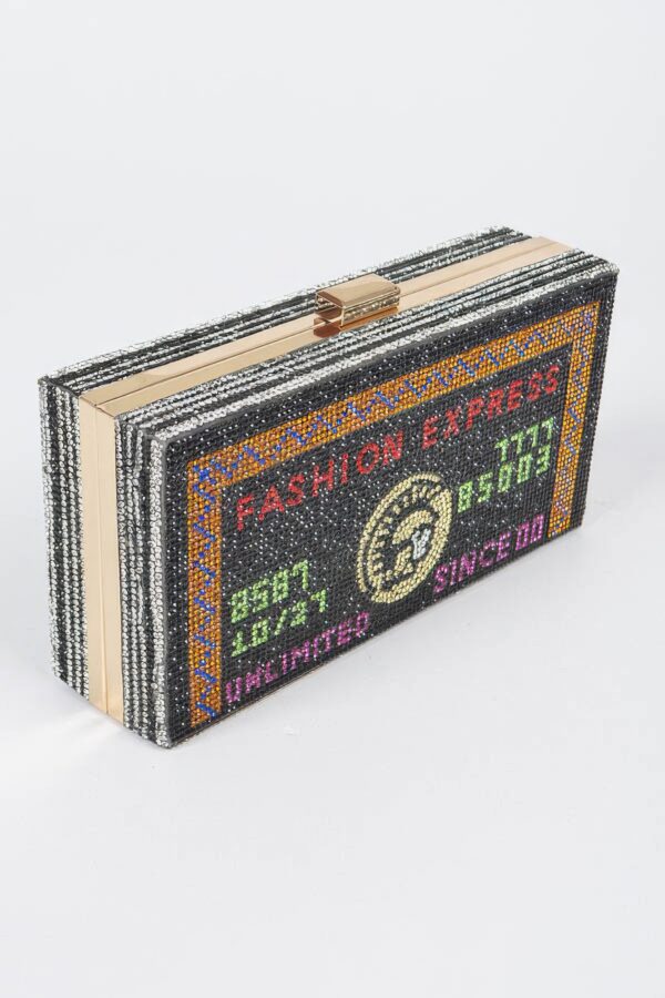 Rhinestone Credit Card Clutch - Compact Sparkle Bag