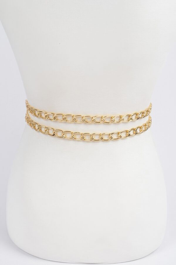 Transparent Chain-Accent Belt - Clear PVC & Iron