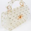 Glossy Studded Crossbody Clutch with Chain