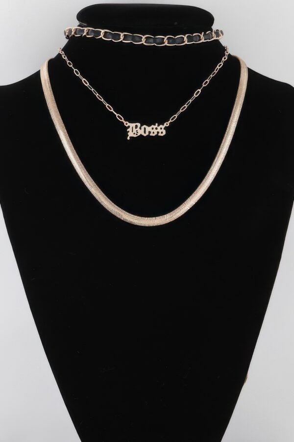 Boss Multi-Layered Statement Necklace – Layered Chains