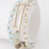Multi-Beaded Rectangle Pendant Bracelet – Textured Accent