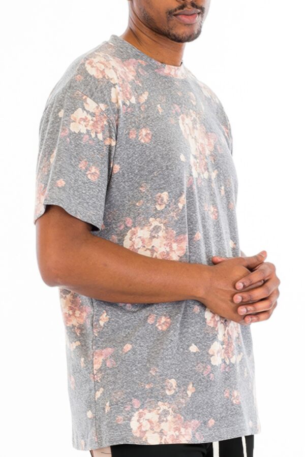 Heathered Floral Crewneck T-Shirt - Men's Casual Top