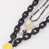 Multi Pendant Chain Necklace - Layered Charm Accent