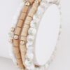 Nature-Inspired Beaded Bracelet with Decorative Accents
