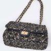 Sequined Flap Shoulder Bag - Compact Evening Bag