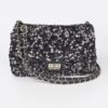 Sequined Flap Shoulder Bag - Compact Evening Bag