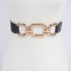 Metal Buckle Elastic Belt – 1.6in Sleek Waistband