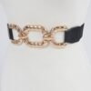 Metal Buckle Elastic Belt - 1.6in Sleek Waistband