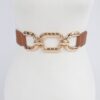 Metal Buckle Elastic Belt - 1.6in Sleek Waistband