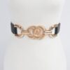 Elastic Belt with Metal Buckle Accent – 1.75 in