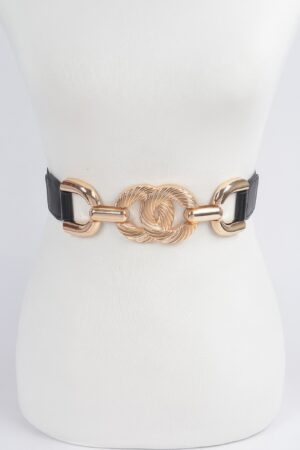 Elastic Belt with Metal Buckle Accent – 1.75 in