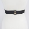 Elastic Belt with Metal Buckle Accent - 1.75 in