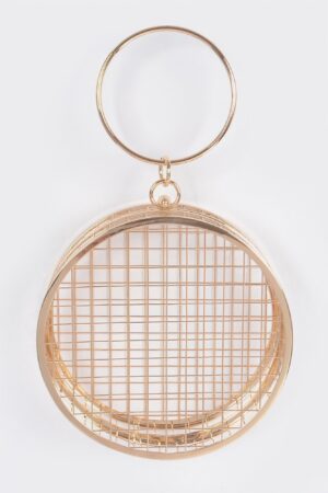 Round Wire-Frame Clutch – Metal Evening Bag