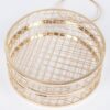 Round Wire-Frame Clutch - Metal Evening Bag