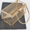 Metal Wire Cube Clutch - Geometric Wireframe
