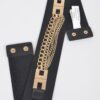 Layered Chain Elastic Waist Belt - 2.5 inches