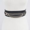 Layered Chain Elastic Waist Belt - 2.5 inches