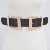 Double Faux Pearl Buckle Waist Belt – 1.75 in