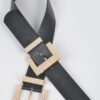 Double Faux Pearl Buckle Waist Belt - 1.75 in