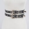 Two-in-One Studded Waist Belt - Layered Accent