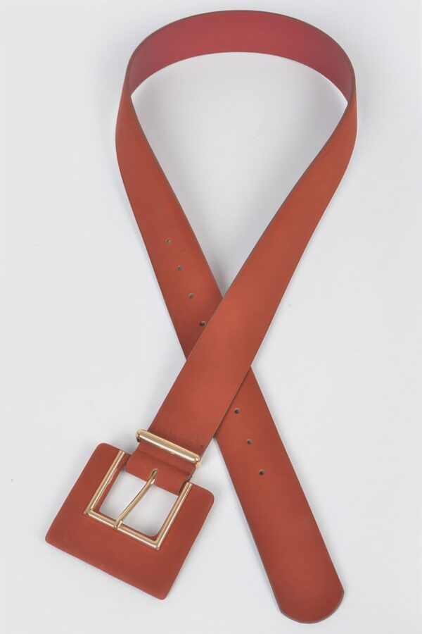 Faux Suede Belt - Soft Textured Polyurethane