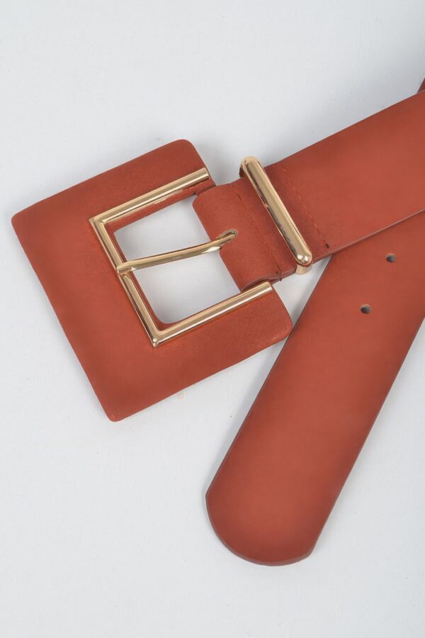 Faux Suede Belt - Soft Textured Polyurethane