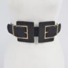 Two-Buckle Faux Suede Belt – Soft Textured Detail