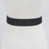 Two-Buckle Faux Suede Belt - Soft Textured Detail
