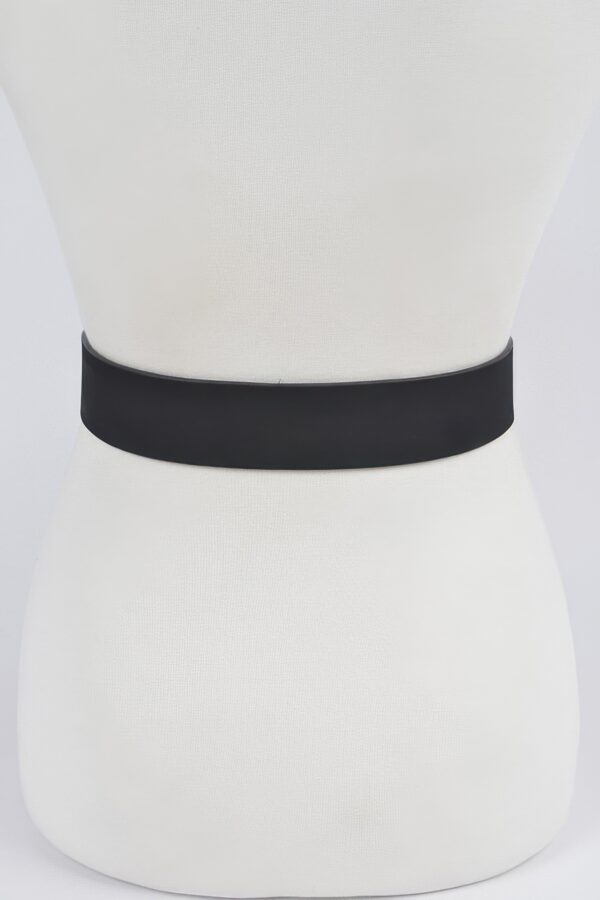 Two-Buckle Faux Suede Belt - Soft Textured Detail