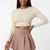 High-Waist Pleated Mini Skirt – Structured Pleats