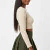 High-Waist Pleated Mini Skirt - Structured Pleats