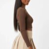 High-Waist Pleated Mini Skirt - Structured Pleats