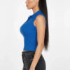 Slim-Fit Sleeveless Polo Crop Top - Modern Cropped Silhouette