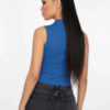 Slim-Fit Sleeveless Polo Crop Top - Modern Cropped Silhouette