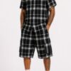 Men’s Checkered Shirt and Cargo Shorts Set