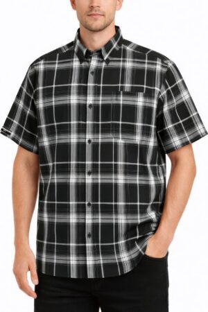 Checkered Button-Down Short Sleeve Shirt – Oldschool Pattern