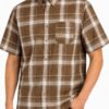 Checkered Button-Down Short Sleeve Shirt - Oldschool Pattern