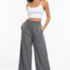 High-Waist Lightweight Wide-Leg Lounge Pants