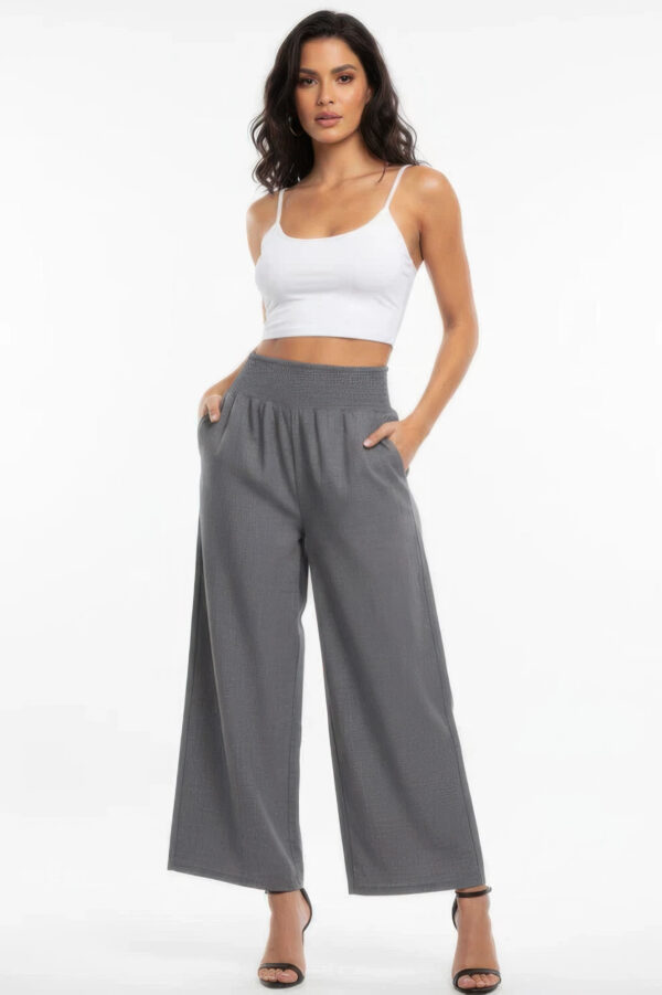 High-Waist Lightweight Wide-Leg Lounge Pants