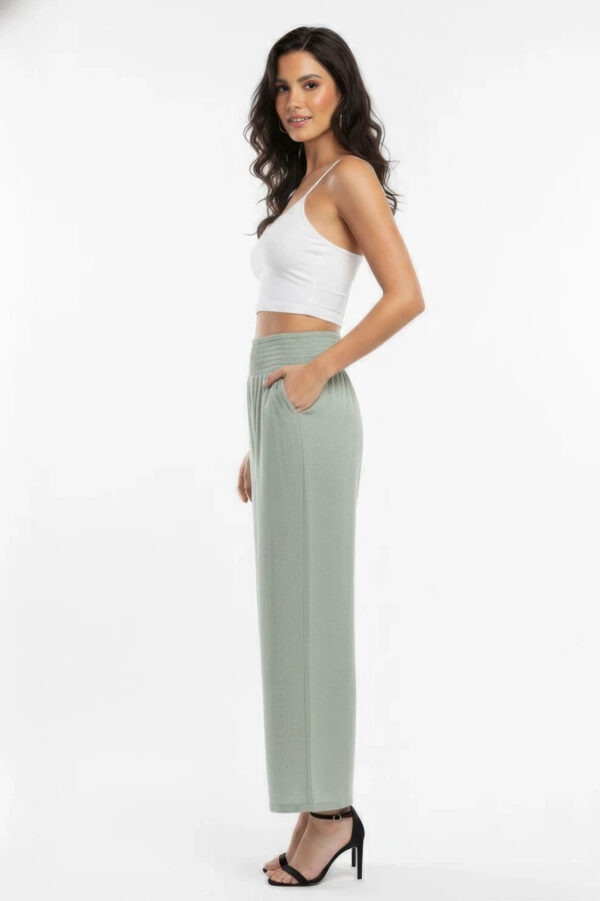 High-Waist Lightweight Wide-Leg Lounge Pants